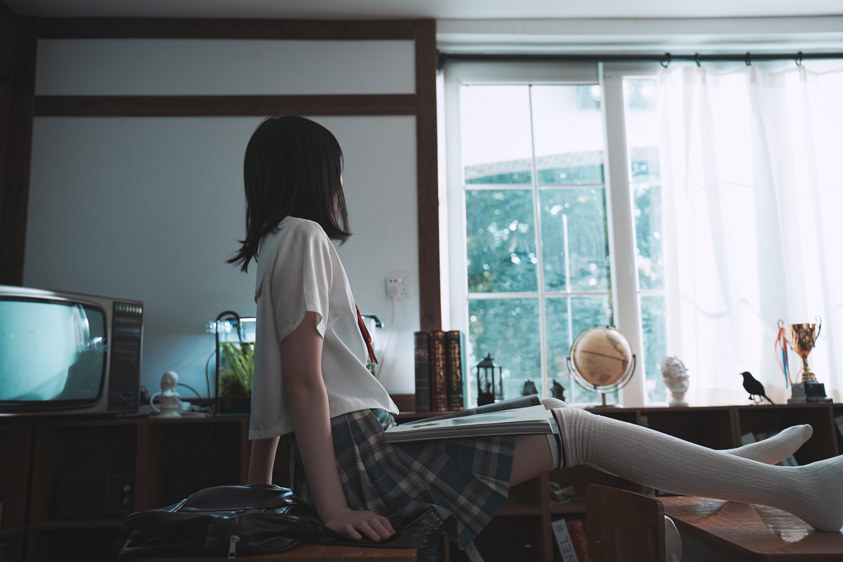 图片[1]-桜桃喵 – NO.213 教室死库水[48P]-XikXak